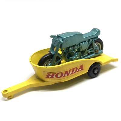 Lesney Matchbox No. Remolque Honda 38 M/Cycle 1967 amarillo hecho en Reino Unido Foto 1 de 4