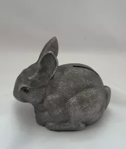 Vintage Reed & Barton Bunny Bank Silver Plate Metal Coin Bank - Picture 1 of 6