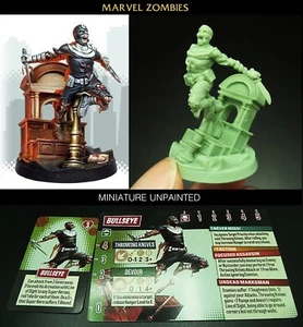 MARVEL ZOMBIES BOARD GAME AUTHENTIC Model Miniature BULLSEYE Undead Unpainted - Picture 1 of 12