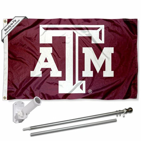 Texas A&M Aggies Beveled Flag Pole and Bracket Gift Package Cover