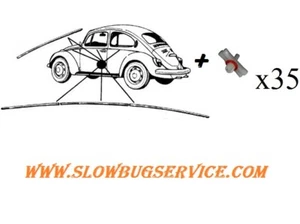 VW MAGGIOLINO BEETLE ESCARABAJO 8/67-7/72 no 1302/03 - MODANATURA TRIM+ 35 clips - Imagen 1 de 1