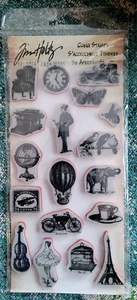 TIM HOLTZ Cling Rubber Stamps, Steampunk, "Little Things" - Picture 1 of 2
