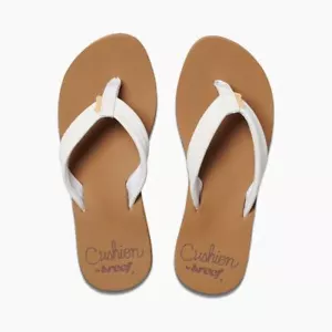 REEF WOMEN'S CUSHION BREEZE SANDALS BEACH FLIP FLOPS sz 10 M CLOUD RB001454CLD - Picture 1 of 8