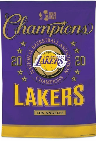 LOS ANGELES LAKERS 2020 FINALS CHAMPIONS 28" X 40" VERTICLE FLAG BANNER LEBRON Cover