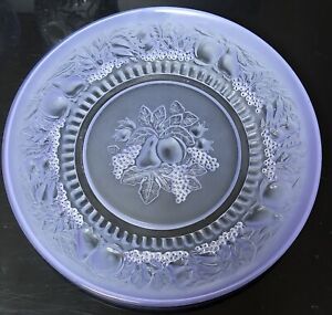 RARE Westmoreland Della Robbia Lilac Frosted Glass Plate ~ ATTENTION COLLECTORS