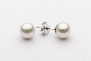 LA PERLA BIANCA. Pendientes de Perlas y Plata Ley 925 - Imagen 1 de 7