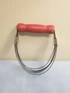 Vintage Androck Pastry Dough Cutter Blender Red Wooden Handle - Picture 1 of 9