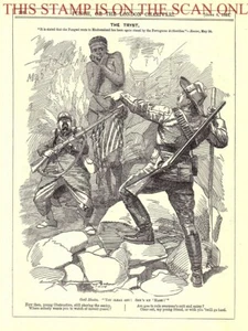 1891 Harry Furniss Punch Cartoon Print: CECIL RHODES 'The Tryst' /156 - Bild 1 von 1