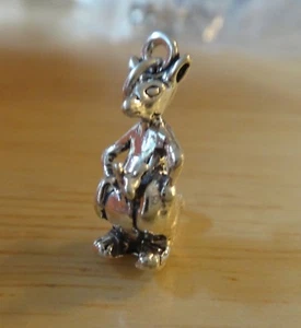 1 Dije Zoológico Canguro y Joey Baby Zoo de Plata Esterlina 3D 20x13 mm - Imagen 1 de 5