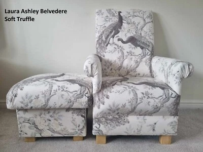 Laura Ashley Fabric Adult Chairs & Footstools Armchairs Accent Nursery Small - Image 1 of 4