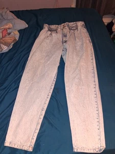 Vintage 80s Jordache Basics Acid Wash Jeans Made in USA Women Measurement In Pic - Picture 1 of 12