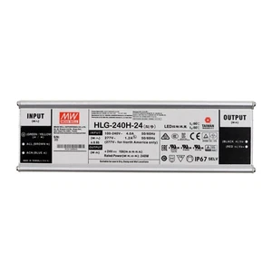 MEAN WELL HLG-240H-24A LED DRIVER FUENTE DE ALIMENTACIÓN, 240W, 24VDC, IP67, 120-240/277V - Imagen 1 de 1