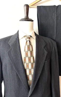 Hugo Boss Vintage Suit 2-Piece Men's 42R - 32W x 30.5L Dark Gray Wool USA - Image 1 of 4