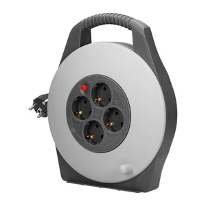 Kabeltrommel 4x Schuko Steckdose 10m Kabel Verlängerungskabel Mehrfachsteckdose - Bild 1 von 1