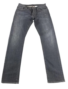 John Varvatos Bowery Jeans Herren 33x30 Slim Straight Button Fly Dunkelblau Waschung - Bild 1 von 10