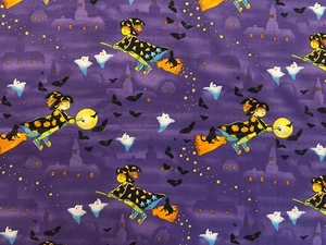 Brujas Allover Tela Halloween Brujas Tela Muelles Industrias **1 Yarda** - Imagen 1 de 2