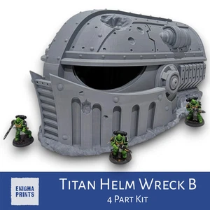 Titan Helm Wreck B | Plains of Tursk | Terrain Scenery for Tabletop Wargaming - Picture 1 of 8