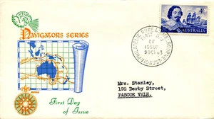 1963 Australian Navigators Abel Tasman 4/- - Royal FDC Blue - Bild 1 von 2
