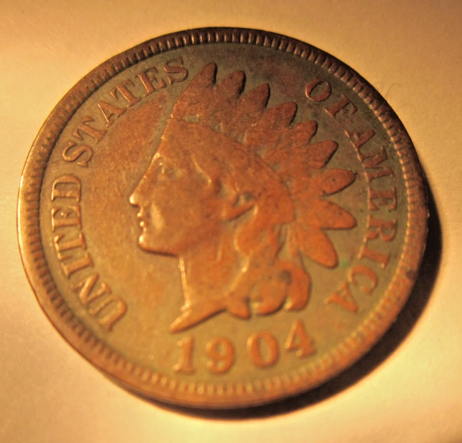 1904 1C MSRD#? 3.1G Ungraded - Indian Cent with beautiful patina - Nice Coin! - Image 1 of 4