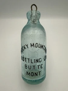 Botella de refresco acuático Rocky Mountain Bottling Company Butte, Montana Blob-top - Imagen 1 de 4