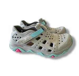 Merrell Girl's Hydro Sneaker Select Grip Rubber Water Shoes Gray Pink Sz 12 - Picture 1 of 11