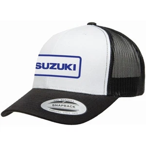 Factory Effex Suzuki Throwback Trucker Hat - White/Black 25-86404 - Picture 1 of 4