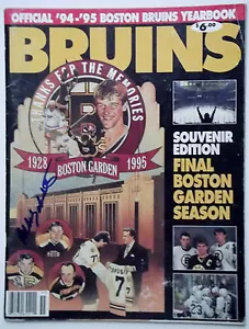 1994-95 BRUINS Team Signed Yearbook RAY BOURQUE Cam Neely ADAM OATES +24 JSA GA - Picture 1 of 12