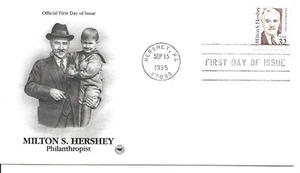 US Scott #2933, First Day Cover 9/13/95 Hershey Single Milton Hershey - Picture 1 of 1