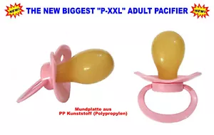 ABDL BIG "P-XXL" ADULT PACIFIER Mundplatte 85 x 60 mm - Baby-Pink - Bild 1 von 1