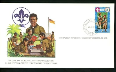 Postal History FDC #372 Nive , Boy Scouts scouting reading books 1982 - Image 1 of 2