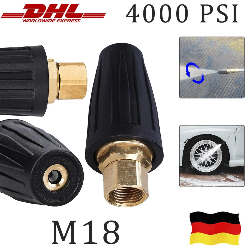 MARKENLOS Rotordüse Dreckfräse Schmutzkiller Düse für Kärcher HD HDS Hochdruckreiniger M18