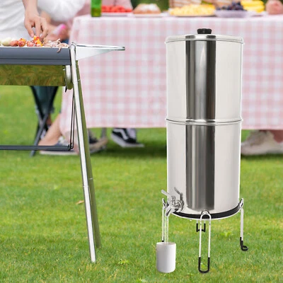 Waterdrop Gravity-fed Water Filter System, with 2 Filters, 2.25G Stainless-Steel - Image 1 of 4