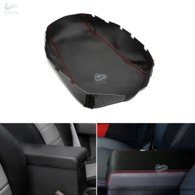 Для Dodge Nitro 07-11 черная кожа + красная резьба автомобиля центральная консоль подлокотник чехол - Изображение 1 из 4