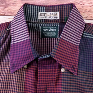 Gitman Bros Nordstrom Shirt Mens M Long Sleeve Button Down Plaid Cotton USA - Picture 1 of 9