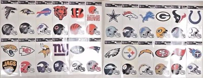 NFL Ultra Decals 2 Pack Set Removable Reusable Sticker Wincraft - Image 1 of 4