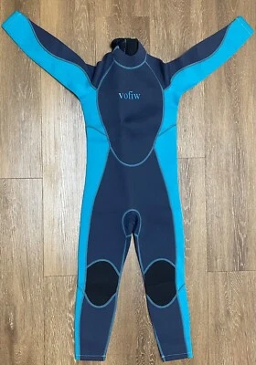 Traje de Baño VOFIW Azul Y Negro TALLA 8 Juvenil Cremallera Surf Agua Traje  Foto 1 de 4