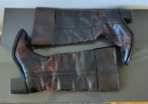 Vintage 70er Jahre rotbraun Frye Plateau Campus hohe lange Stiefel Damengröße 6,5 - Bild 1 von 10