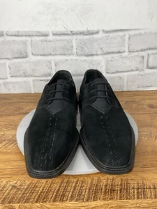Mezlan Favara Vero Cuoio Mens Dress Shoes Black Suede US 8.5 M UK 7.5 M - Picture 1 of 19