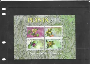 PAPUA NEW GUINEA, 2009. PLANTS. MINISHEET. MINT FULL GUM. AS PER SCAN. - Picture 1 of 3