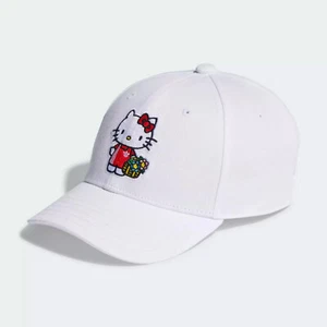 New ADIDAS ORIGINALS X HELLO KITTY BASEBALL CAP Sanrio White Hat for Girls Kids - Picture 1 of 4