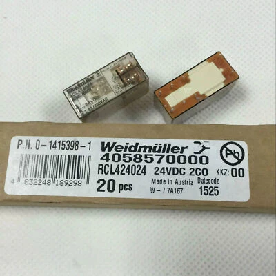 RCL424024 24VDC Weidmuller Power Relay 8 Pins 10A 250VAC x 1PC NEW - Image 1 of 2