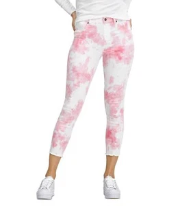 Hue Women’s Mod Modern High Rise Tie-Dye Skimmer Denim Leggings - Picture 1 of 6