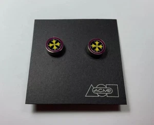 Vintage ACME Studio "Yellow Cross" Cufflinks by Designer Rod Dyer - Picture 1 of 2