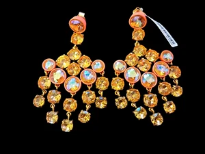 Pendientes Gopdangle Candelabro Brulee Rosa Caliente J.Crew Raros Recuperados 2,75" Nuevos con Etiquetas - Imagen 1 de 6