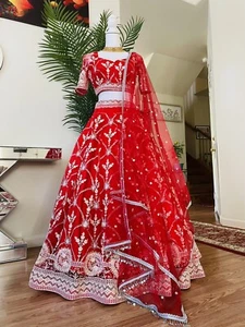 Lehenga Choli Stitched Red) - Picture 1 of 5