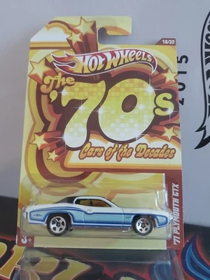 Hot Wheels 2012 Walmart Exclusive Cars of the Decade #18/32 '71 Plymouth GTX - Image 1 of 4