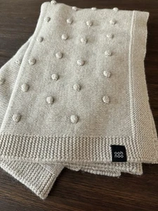 Ohh Noo Baby Pram Blanket Popcorn Knit Beige Sand Popcorn Pure Cotton $120 - Picture 1 of 5