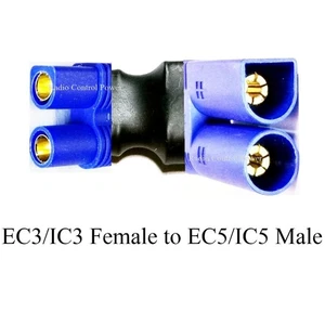 RCP Adapters (1) EC3/IC3 FEMALE TO EC5/IC5 MALE BATTERY NO WIRE ADAPTER - Picture 1 of 14