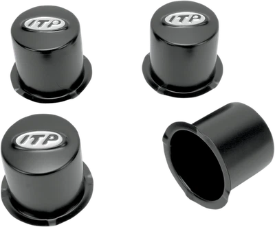 ITP Steel Center Caps - 4/110 Bolt Pattern - Black ATV/UTV SM130BBX - Image 1 of 4