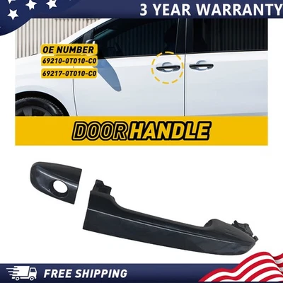 Manija de puerta exterior delantera izquierda lado del conductor negra para Toyota Sienna 2011-2016 Foto 1 de 4